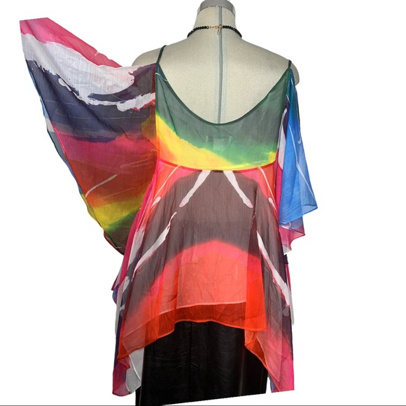 Bianca Nygard Designer multicoloured Open Shoulder Blouses Size 10 - Picture 4 of 11